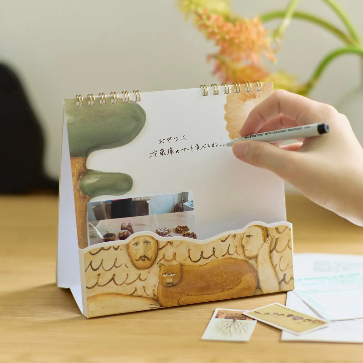 Hobonichi Whiteboard Calendar 2027 with File Pocket and Message Board