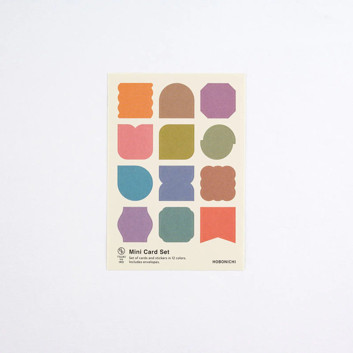 Hobonichi Techo TSUKI no IRO Mini Card Set 12 Designs with Envelopes