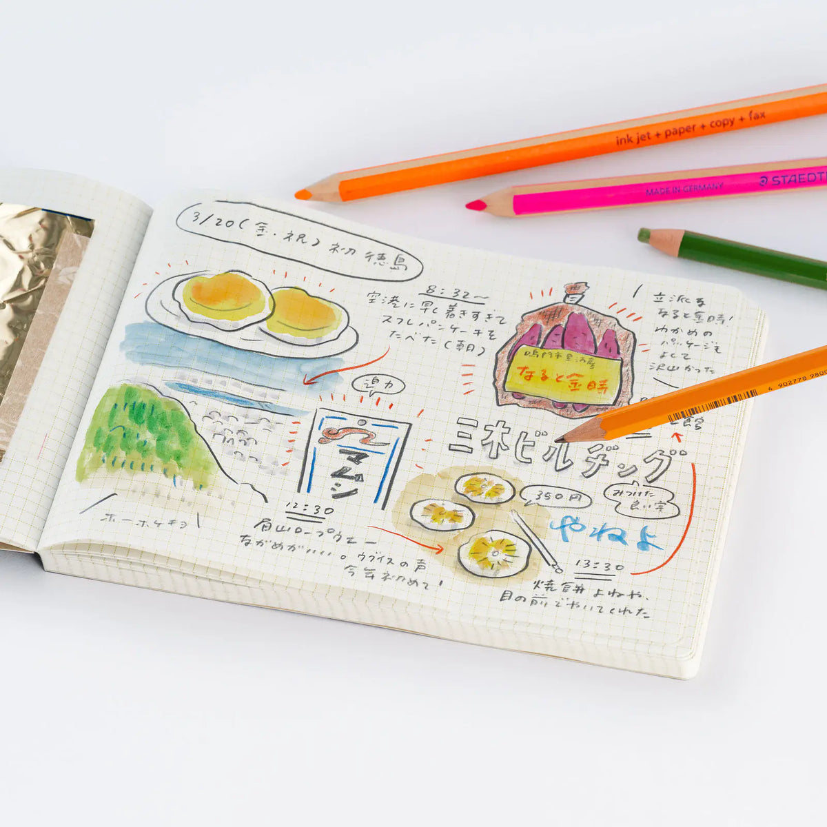 Hobonichi Akiko Miyakoshi Long Grid Notebook B6 I Dream of a Journey