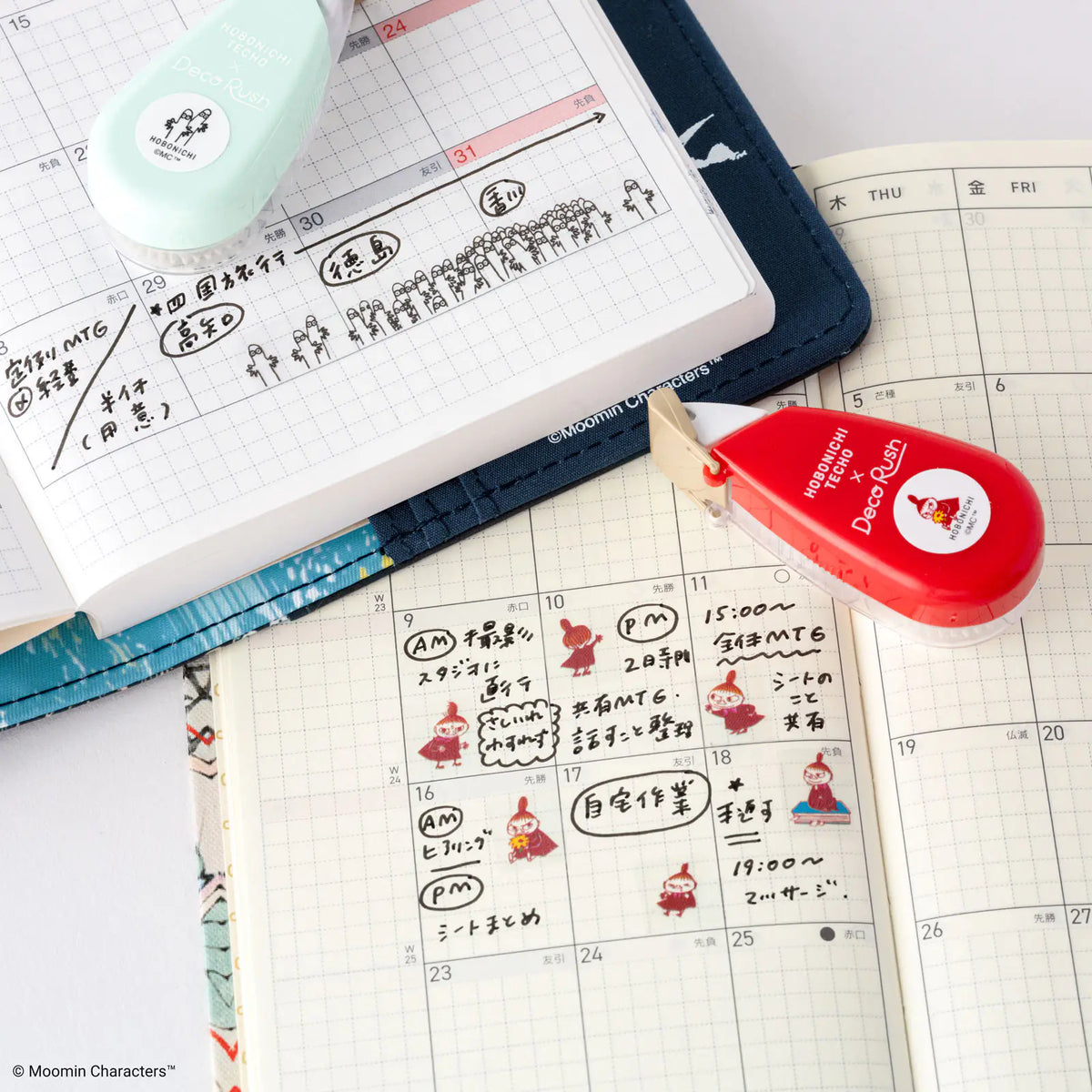 Hobonichi Moomin Deco Rush Decorative Tape Nyoronyoro Little My