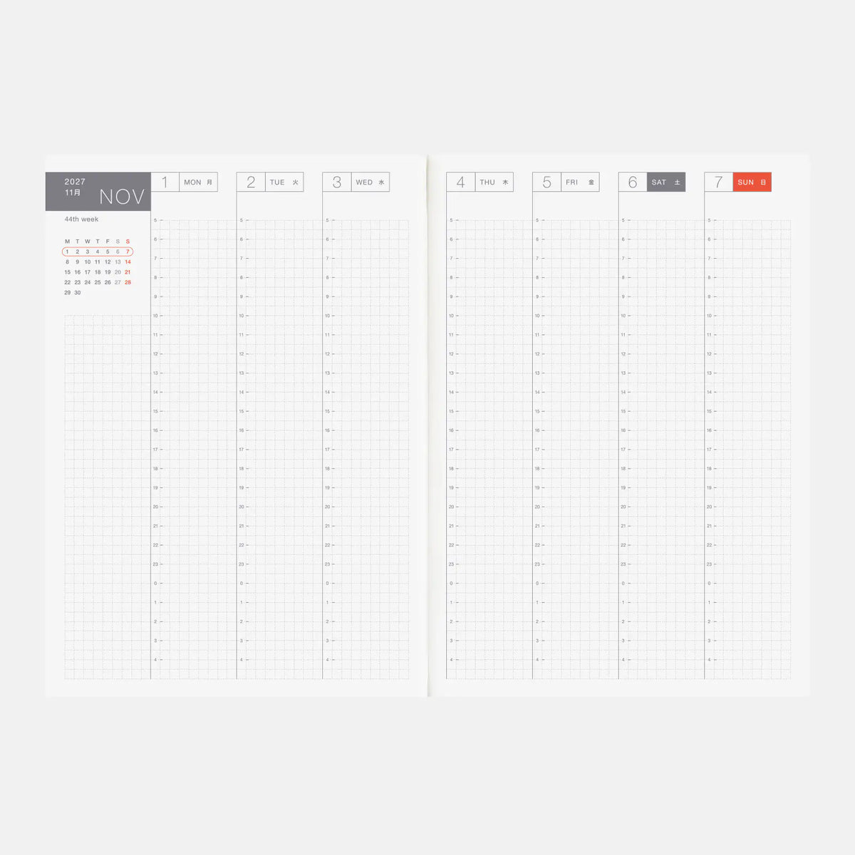 Hobonichi Techo Cousin 2027 A5 Daily Planner