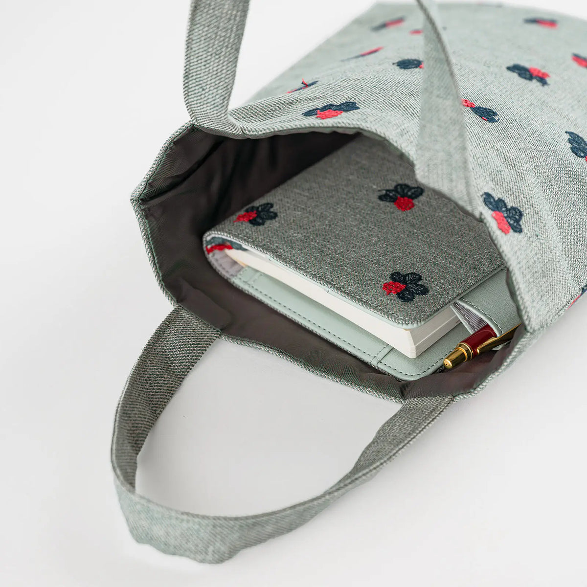Hobonichi minä perhonen x light berry Green Tote Bag