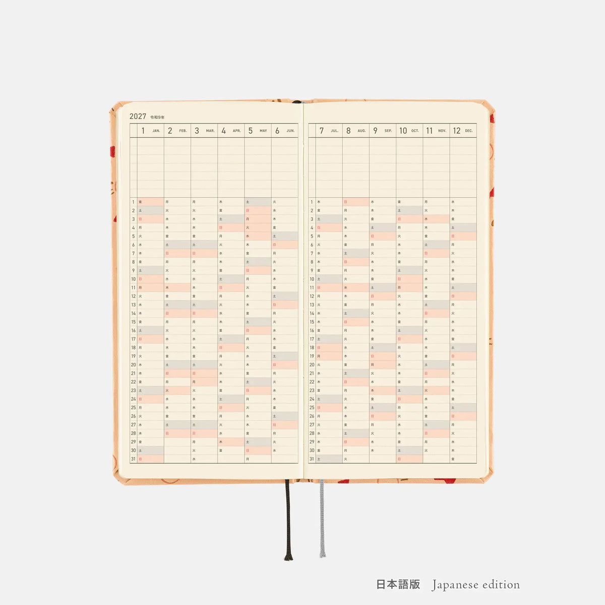 Hobonichi Techo Weeks 2027 MOTHER Dossesan Pattern Planner