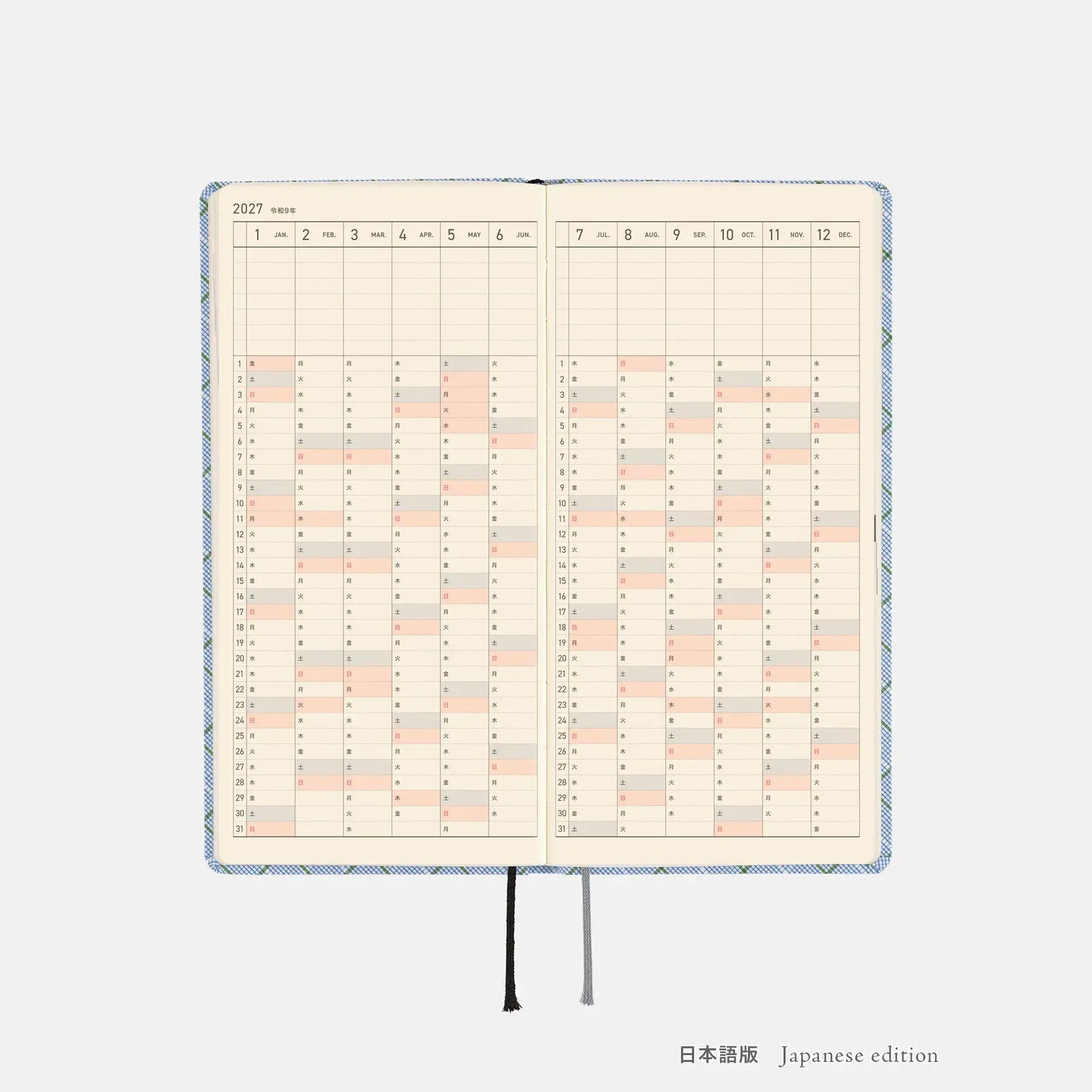 Hobonichi Techo Weeks 2027 Graph Check Planner