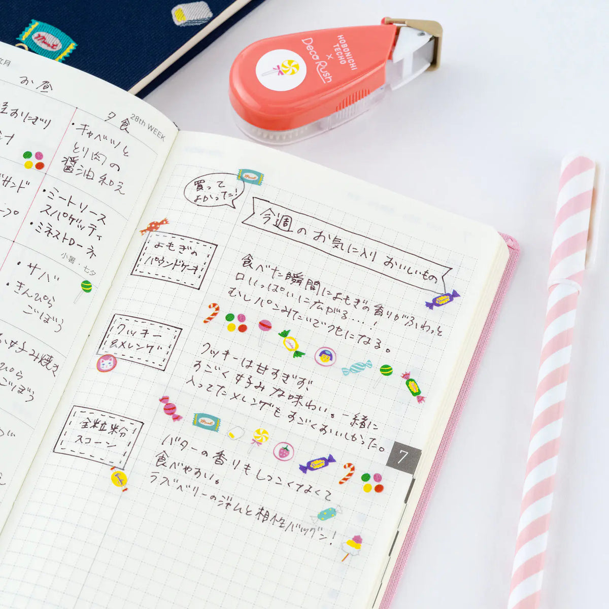 Hobonichi Decorash Floating Donut Petit Bloom Candy Dream Plus