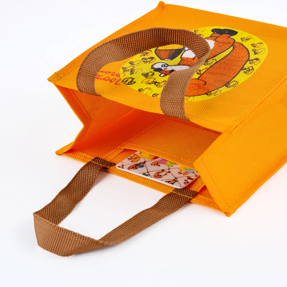 Hobonichi Small Permanent Paper Bag Yumi Kitagishi Shiro Neko 100%ORANGE Donguri