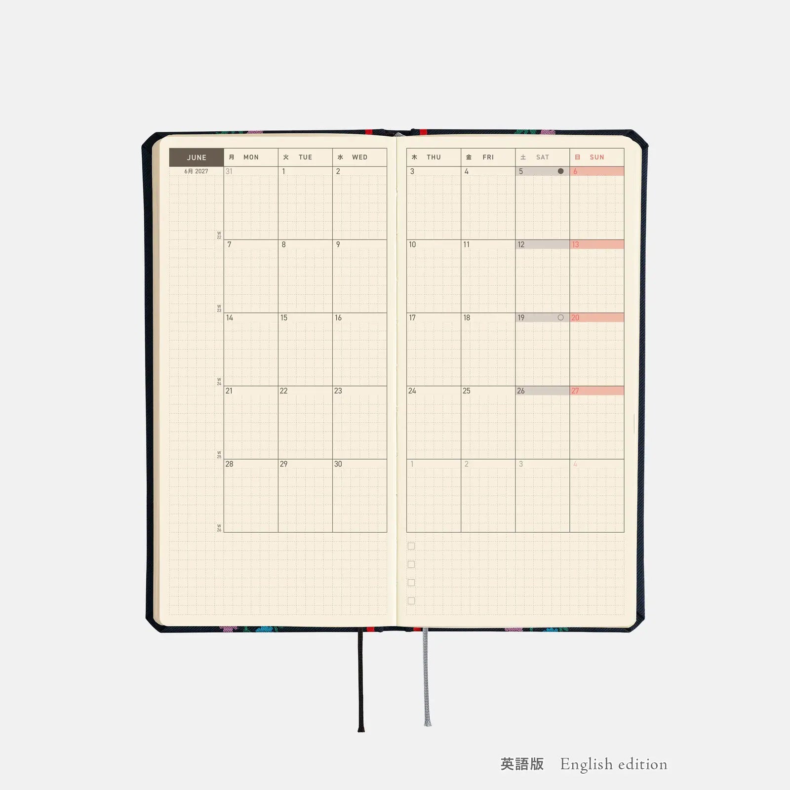 Hobonichi Techo Weeks 2027 Petit Bloom Planner