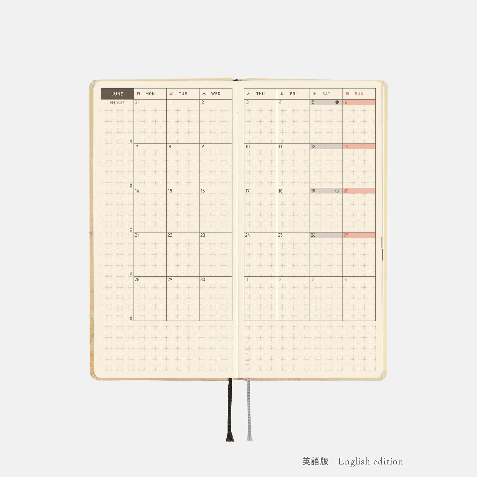 Hobonichi Techo Weeks 2027 Once in Spring Planner
