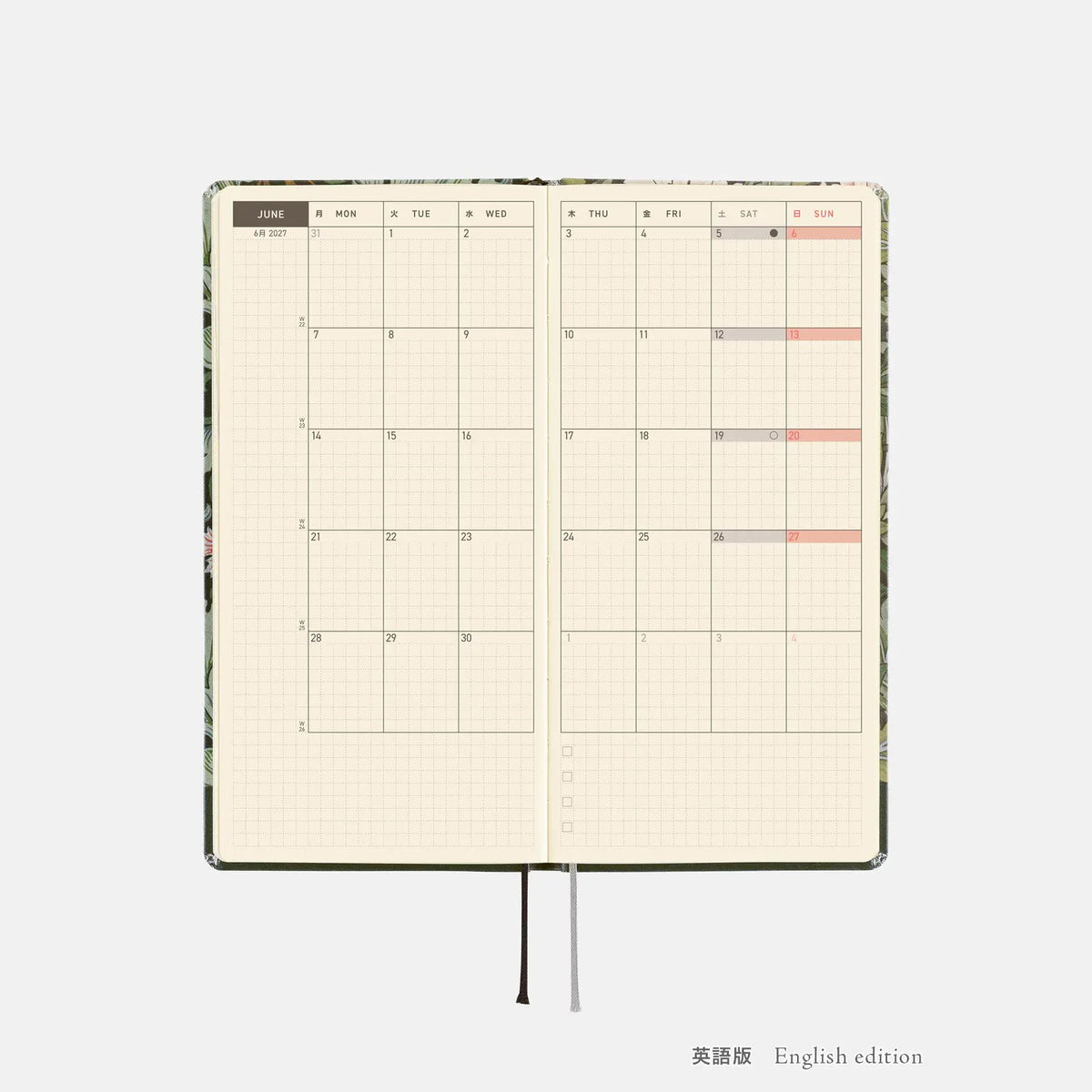 Hobonichi Techo Weeks 2027 Leicester Planner