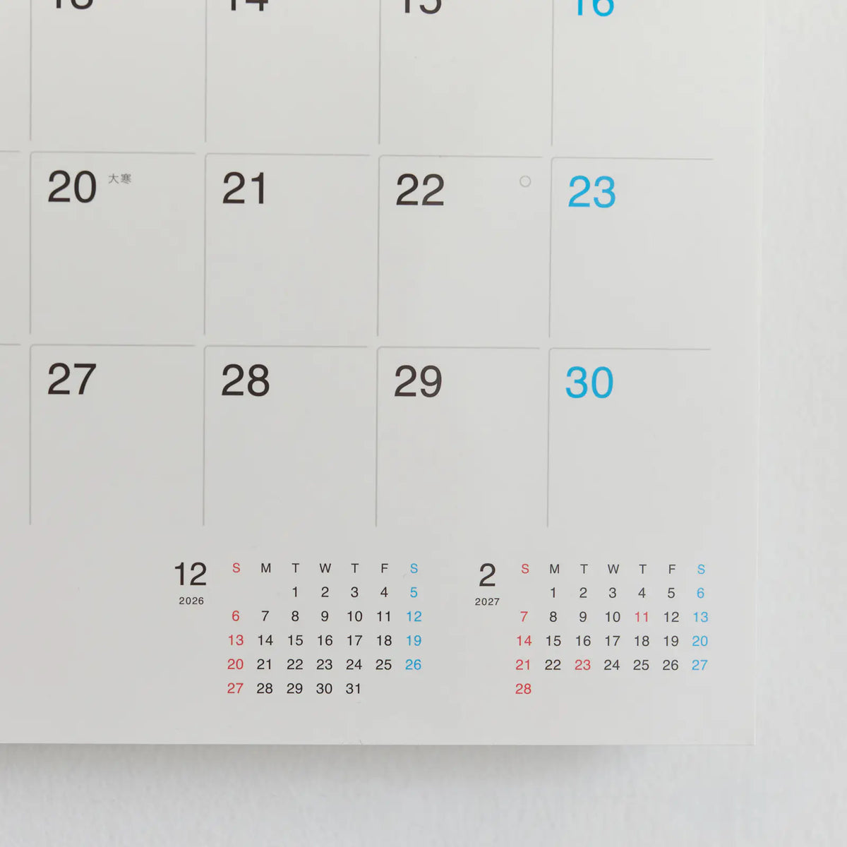 Hobonichi Whiteboard Calendar 2027 Medium