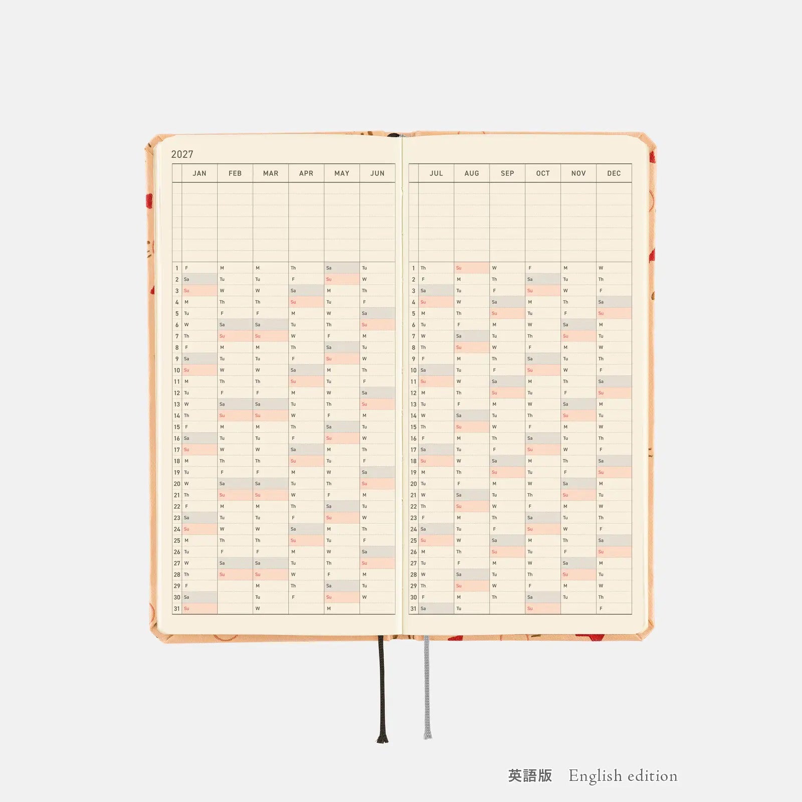 Hobonichi Techo Weeks 2027 MOTHER Dossesan Pattern Planner