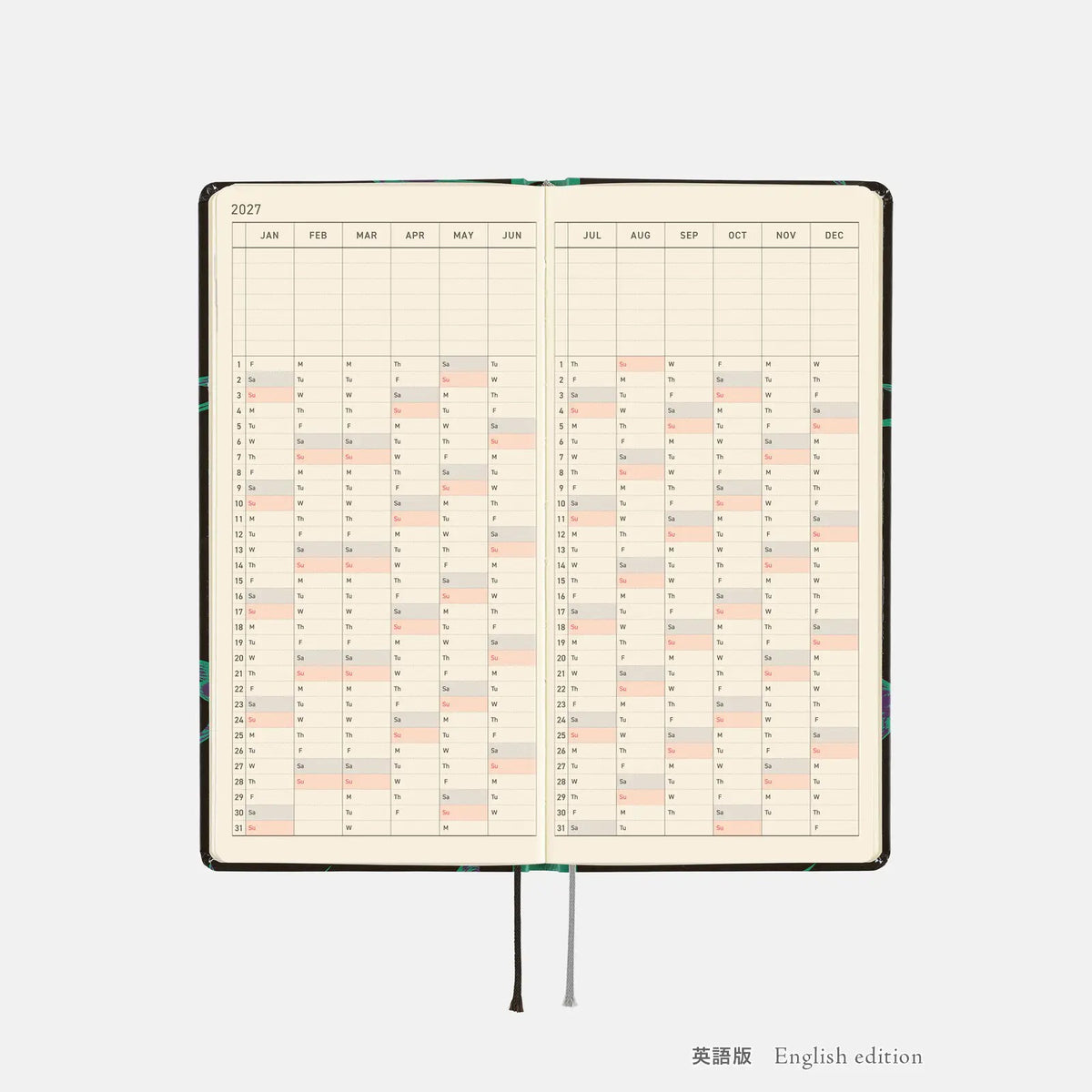 Hobonichi Techo Weeks 2027 Lucky Swallow Planner