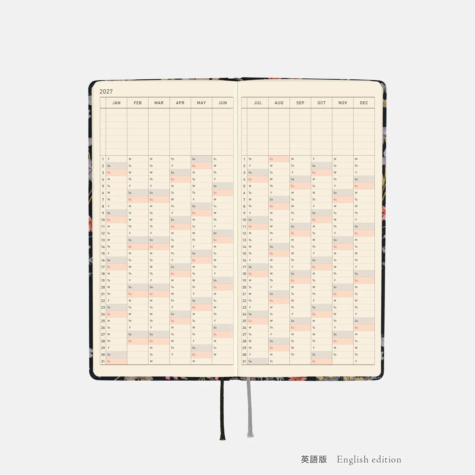 Hobonichi Techo Weeks 2027 Floral Remedy Planner