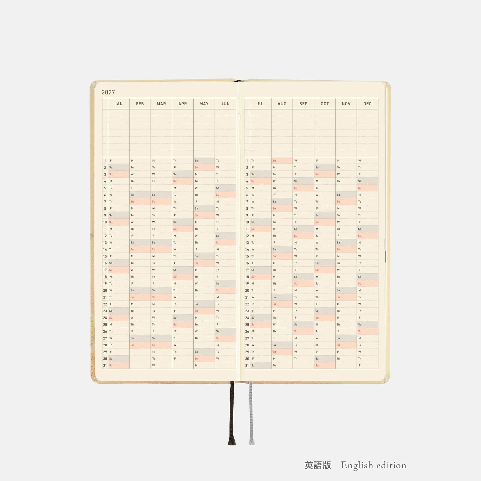 Hobonichi Techo Weeks 2027 Once in Spring Planner