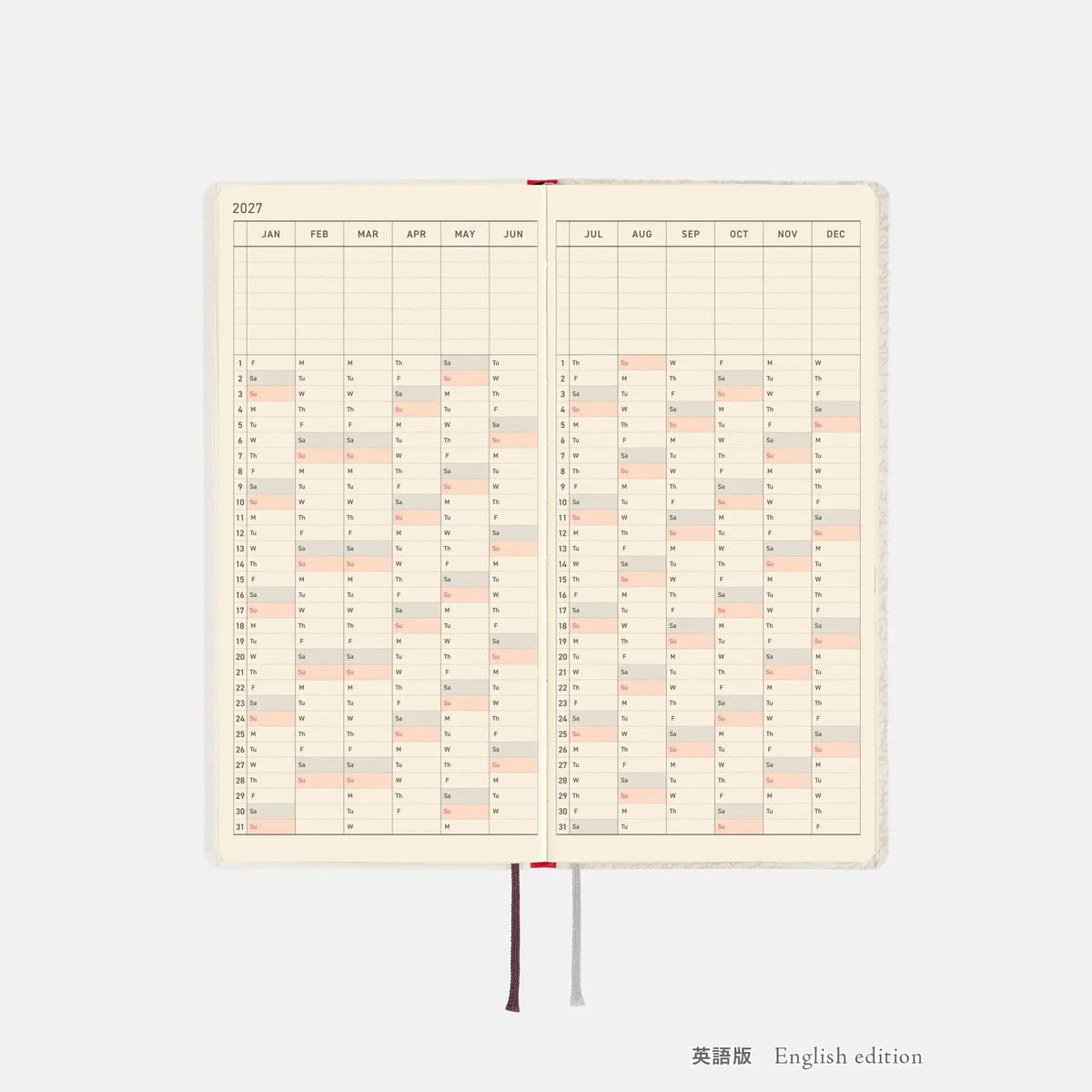 Hobonichi Techo Weeks 2027 Frederick Poet Planner
