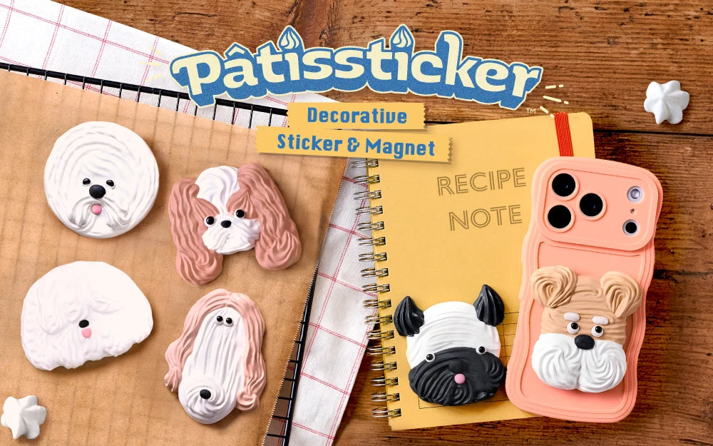Patissticker Meringue Dogs Series 3D Decoration Sticker Blind Box