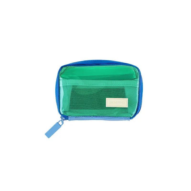 Hobonichi Drawer Pouch Pocket – Transparent Mix Blue Mini Organizer Pouch