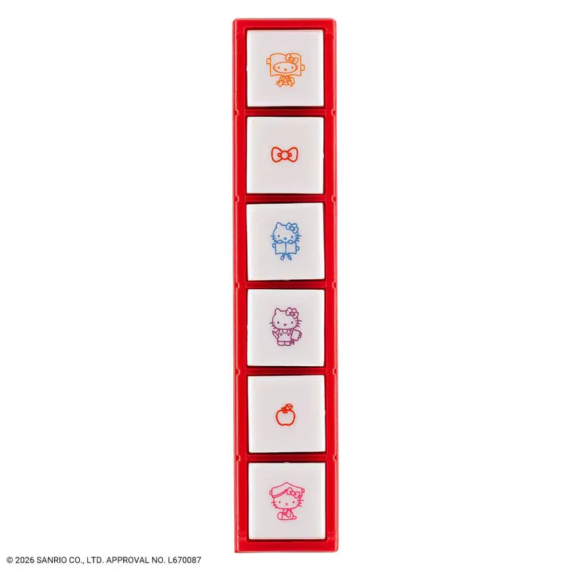 Hobonichi Techo 2027 Hello Kitty Pochitto6 6-Design Self-Inking Stamp Set